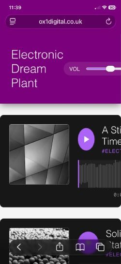 mobile view showing issues with play button shape and wave shape being off screen